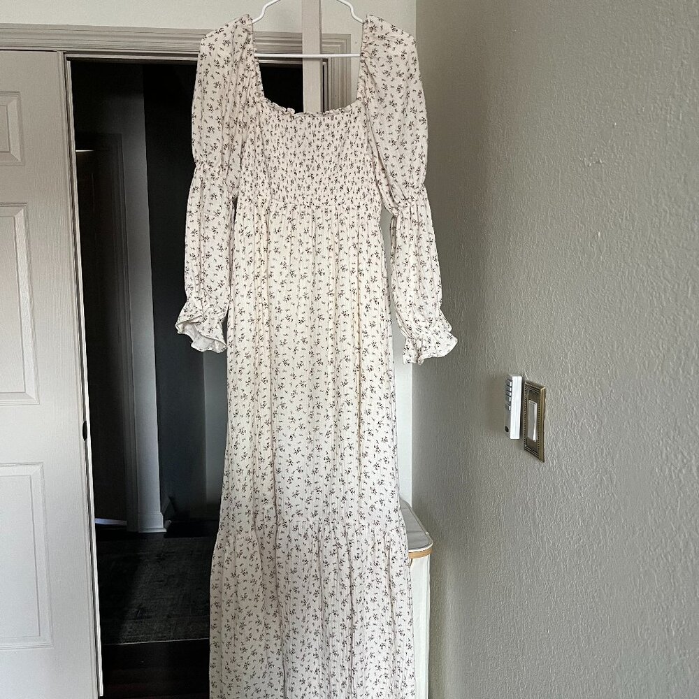 Worth Collective Emerson Gauze Maxi Dress in Ivory - Bump Friendly - Medium